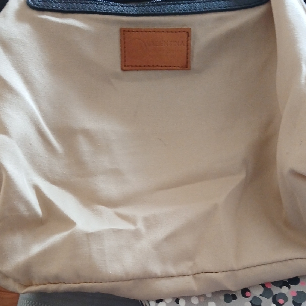 Valentina Leather Black and Brown Shoulder Bag - Picture 10 of 10